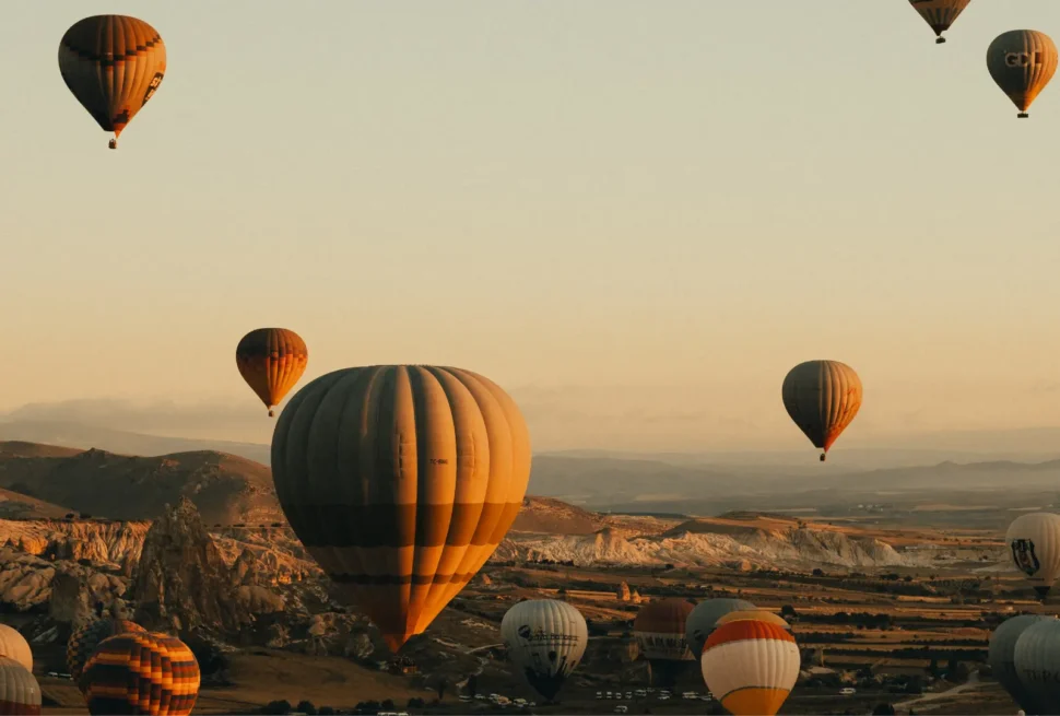 Tourists on a hot air balloon ride. Adventure Activities in Kenya Thrills in the Wild