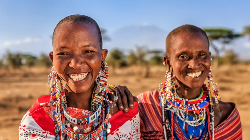 A picture of Maasai people smiling. Cultural Experiences in Kenya Beyond Safaris