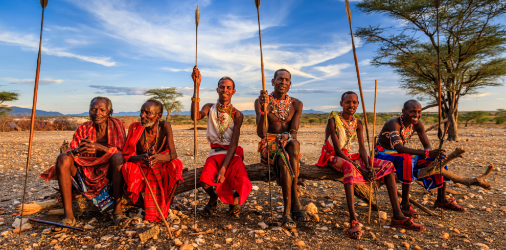 Cultural Safari - African warriors from Samburu tribe, central Kenya, East Africa